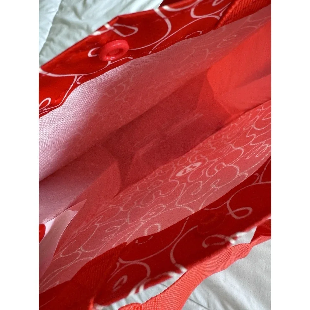 Lululemon 2025 Small Red and White Repeat Logo Reusable Shopping Bag New
